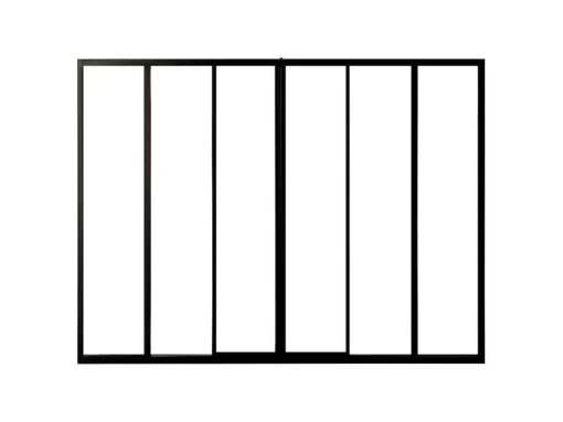 Schuifraam Van Gepoedercoat Zwart Aluminium 180 X 105 Cm - Ravena