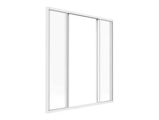 Schuifraam Van Gepoedercoat Wit Aluminium 120 X 130 Cm - Ravena