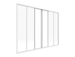 Schuifraam Van Gepoedercoat Wit Aluminium 180 X 130 Cm - Ravena