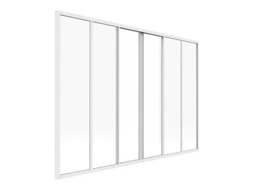 Schuifraam Van Gepoedercoat Wit Aluminium 180 X 130 Cm - Ravena