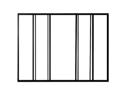 Schuifraam Van Gepoedercoat Zwart Aluminium 180 X 105 Cm - Ravena
