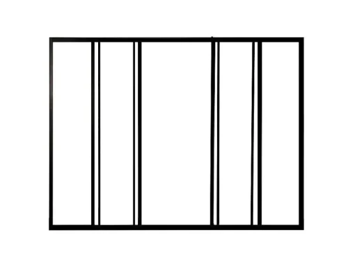 Schuifraam Van Gepoedercoat Zwart Aluminium 180 X 105 Cm - Ravena