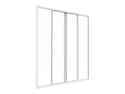 Schuifraam Van Gepoedercoat Wit Aluminium 120 X 130 Cm - Ravena