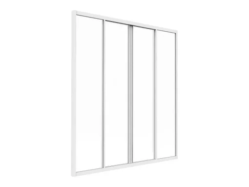 Schuifraam Van Gepoedercoat Wit Aluminium 120 X 130 Cm - Ravena