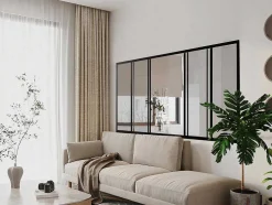 Schuifraam Van Gepoedercoat Zwart Aluminium 180 X 105 Cm - Ravena