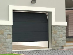 Sectionale Garagedeur Antraciet Met Groefeffect En Somfy Motor - Noria