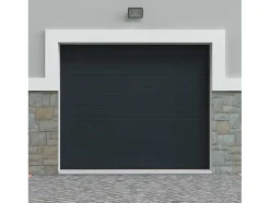 Sectionale Garagedeur Antraciet Met Groefeffect En Somfy Motor - Noria