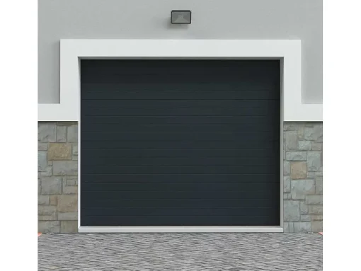 Sectionale Garagedeur Antraciet Met Groefeffect En Somfy Motor - Noria