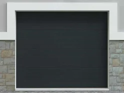 Sectionale Garagedeur Antraciet Met Groefeffect En Somfy Motor - Noria