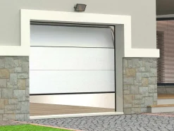 Sectionale Garagedeur Houtdecor Wit Met Somfy Motor - Prieta