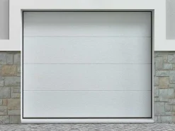 Sectionale Garagedeur Houtdecor Wit Met Somfy Motor - Prieta