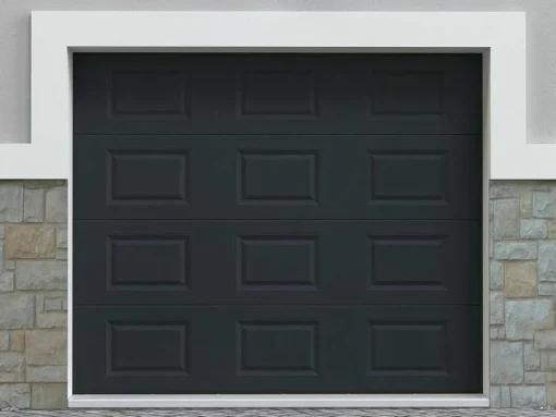 Sectionale Garagedeur Met Antraciet Cassette En Somfy Motor - Caopas