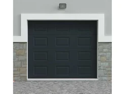Sectionale Garagedeur Met Antraciet Cassette En Somfy Motor - Caopas