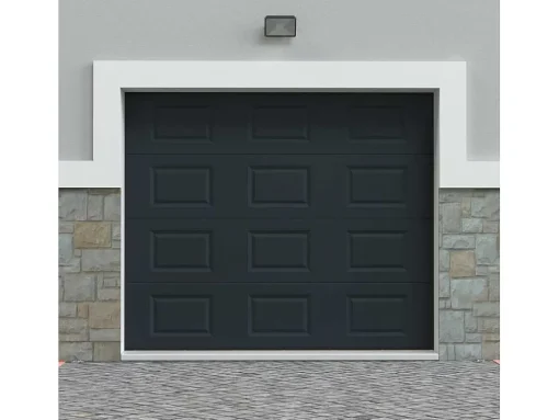 Sectionale Garagedeur Met Antraciet Cassette En Somfy Motor - Caopas