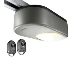 Sectionale Garagedeur Met Somfy Motor Met Centrale Antraciet Loopdeur - Caopas