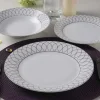 Servies 18 Stuks Van Porselein - Wit En Goud - Serisia