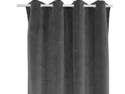 Set 2 Gordijnen Luxe - Polyesterfluweel - 140X260Cm - Grijs