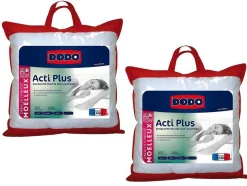 Set 2 Hoofdkussens Dodo Acti Plus Ii Tegen Allergieen - 65X65 Cm