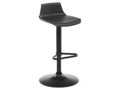 Set "Bar": Barmeubel Morena + 2 Barkrukken Calas - Zwart En Notenhout-Effect