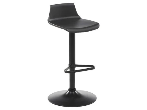 Set "Bar": Barmeubel Morena + 2 Barkrukken Calas - Zwart En Notenhout-Effect