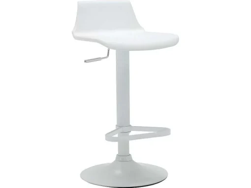 Set "Bar": Barmeubel Saturne + 2 Barkrukken Calas - Wit En Betonkleur