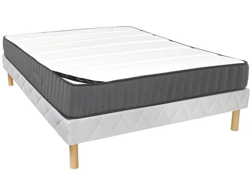 Set Bedbodem + Matras 140 X 200 Cm Met Pocketveren Met 7 Zones En Zeer Veerkrachtig Schuim, Dikte 26 Cm - Audace Van Palacio