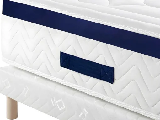 Set Bedbodem En Matras Pocketveren En Vormgeheugen Met Textuur Marquis Van Dreamea - Dikte 30 Cm - 140 X 190 Cm - Blauw