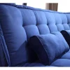 Set Blauwe Slaapbank Mishan En Grijs Tapijt Bunny