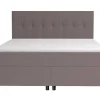 Set Boxspring Hoofdbord + Bedbodems + Matras + Topmatras Siero Van Ysmee - 180 X 200 Cm - Stof - Grijs