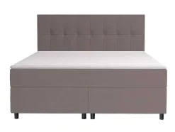 Set Boxspring Hoofdbord + Bedbodems + Matras + Topmatras Siero Van Ysmee - 180 X 200 Cm - Stof - Grijs