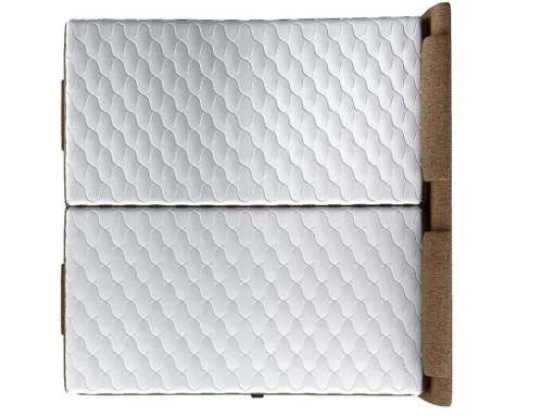 Set Boxspring Hoofdbord + Elektrische Bedbodem + Matras + Topmatras Castel Van Palacio - 2X90X200Cm - Beige Stof