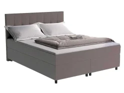 Set Boxspring Hoofdbord + Bedbodems + Matras + Topmatras Siero Van Ysmee - 180 X 200 Cm - Stof - Grijs
