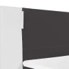 Set Boxspring Hoofdbord Met Led-Verlichting + Bedbodems + Matras + Topmatras Asti Van Ysmee - 180 X 200 Cm - Kunstleer - Wit En Grijs