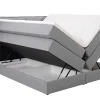 Set Boxspring Met Hoofdbord + Bedbodems Met Opbergruimte + Matras + Dekmatras - 180 X 200 Cm - Lichtgrijze Stof - Perama Van Palacio