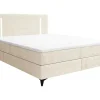 Set Boxspring Met Hoofdbord Met Ledverlichting + Bedbodem + Matras + Dekmatras - 160 X 200 Cm - Stof - Beige - Ono Van Ysmee