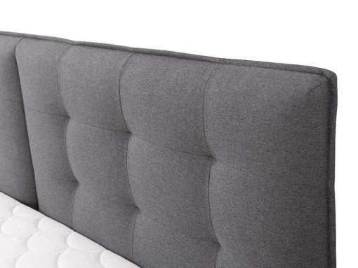 Set Boxspring Met Hoofdbord + Bedbodems Met Opbergruimte + Matras + Dekmatras - 180 X 200 Cm - Antracietkleurige Stof - Perama Van Palacio