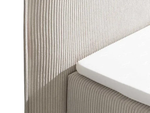 Set Boxspring Met Hoofdeinde + Bedbodems Met Opbergruimte + Matras + Dekmatras - 2 X 80 X 200 Cm - Ivoorwit Ribfluweel - Rhoda Van Palacio