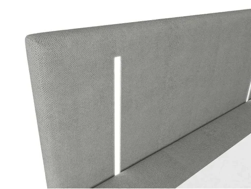 Set Complete Boxspring Met Hoofdbord Met Ledverlichting + Bedbodem + Matras + Dekmatras - 160 X 200 Cm - Stof - Grijs - Ono Van Ysmee