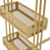 Set "Eat Standing": Bartafel En 2 Krukken - Metalen Structuur - Goud