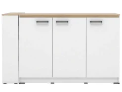 Set Keukeneiland + 2 Krukken - Wit En Licht Naturel - Nusice