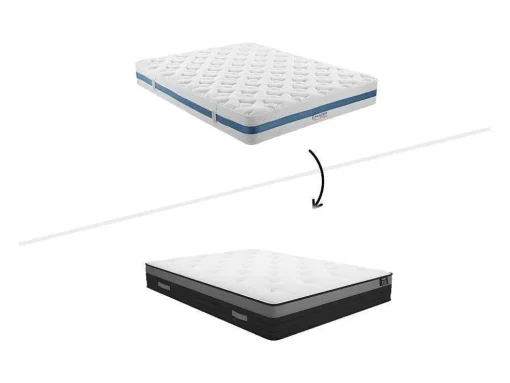 Set Lattenbodem + Matras 1118 Pocketveren Met Ventilatieband Airplay Van Dreamea Play Dikte 24 Cm - 180 X 200 Cm