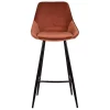 Set Van 2 Barkrukken - Fluweel - Terracotta - Masurie