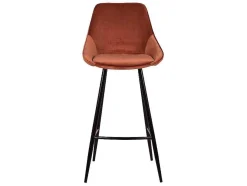 Set Van 2 Barkrukken - Fluweel - Terracotta - Masurie