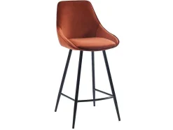 Set Van 2 Barkrukken - Fluweel - Terracotta - Masurie
