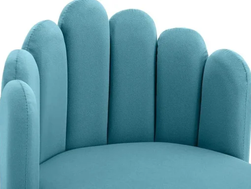Set Van 2 Barkrukken - Fluweel En Metaal - Blauw
