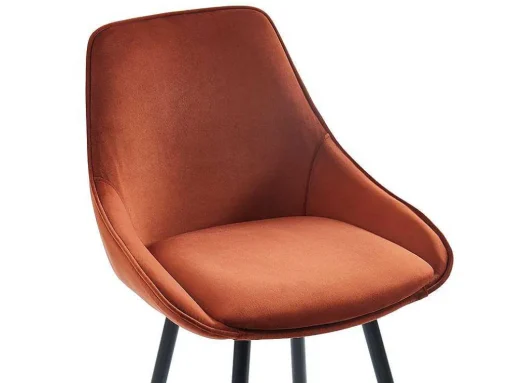 Set Van 2 Barkrukken - Fluweel - Terracotta - Masurie