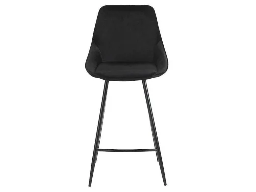 Set Van 2 Barkrukken Masurie - Velours - Zwart