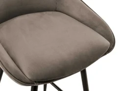 Set Van 2 Barkrukken Masurie - Fluweel - Taupe