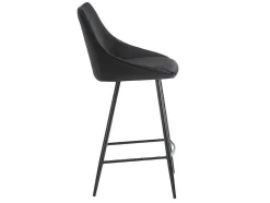 Set Van 2 Barkrukken Masurie - Velours - Zwart