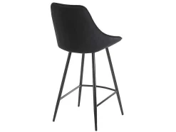 Set Van 2 Barkrukken Masurie - Velours - Zwart